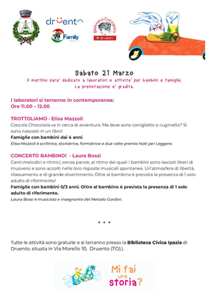 Mi fai una storia? Festival dell'ascolto e della lettura ad alta voce